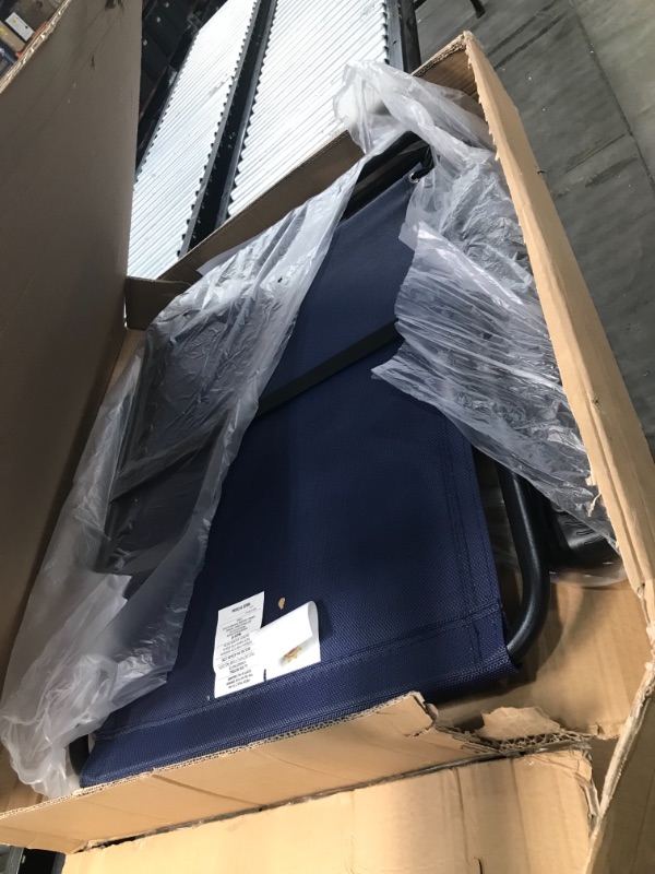 Photo 1 of Patio Watcher Oversized Zero Gravity Chair Folding Recliner Chair with Cup Holder Accessory Tray and Removable Pillow for Outdoor Yard Porch Navy 1 Chair
