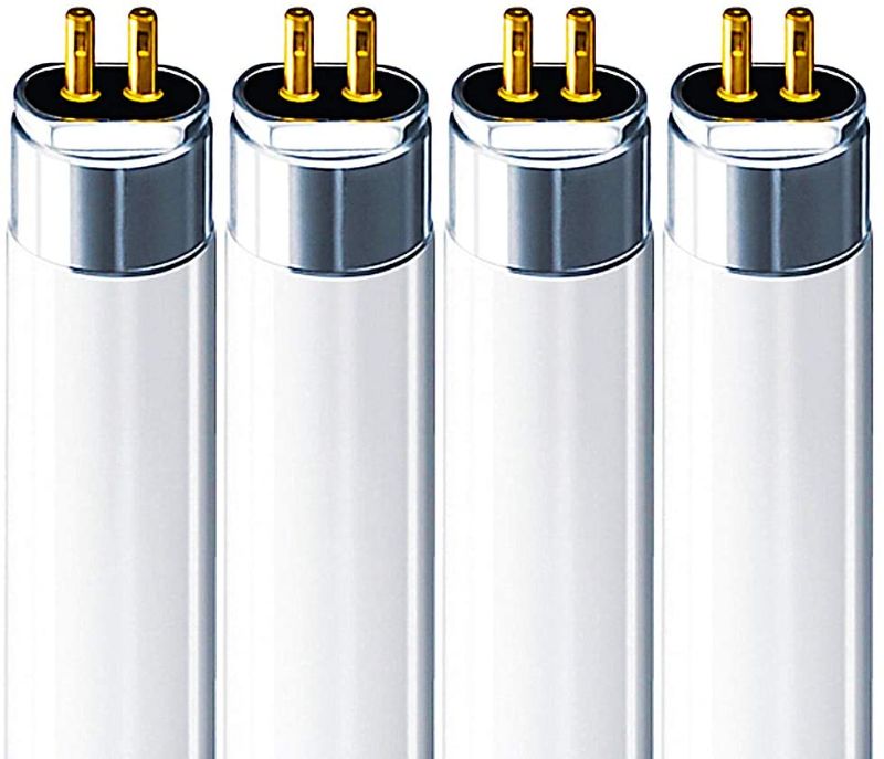 Photo 1 of Luxrite F54T5/841/HO 54W 46 Inch T5 Fluorescent Tube Light Bulb, 4100K Cool White, 4200 Lumens, G5 Mini Bi-Pin Base, LR20770, 4-Pack

