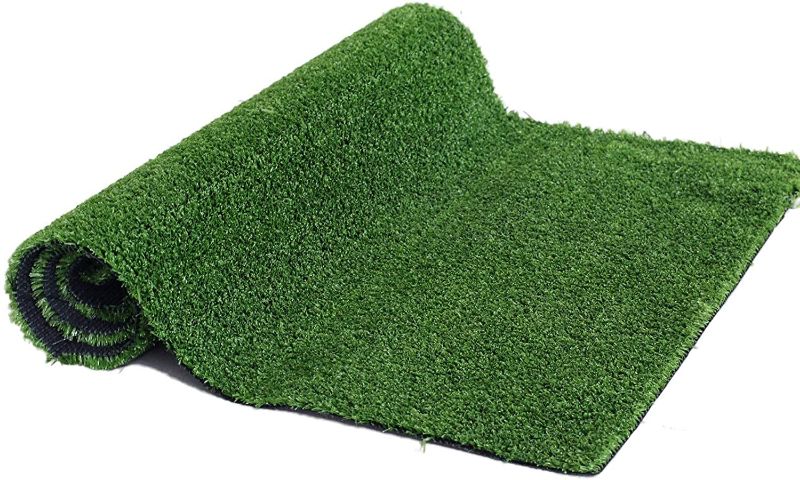 Photo 1 of Artificial Grass Turf Lawn-5FTX8FT, 0.4" Indoor Outdoor Synthetic Grass Mat Fake Grass Rug
