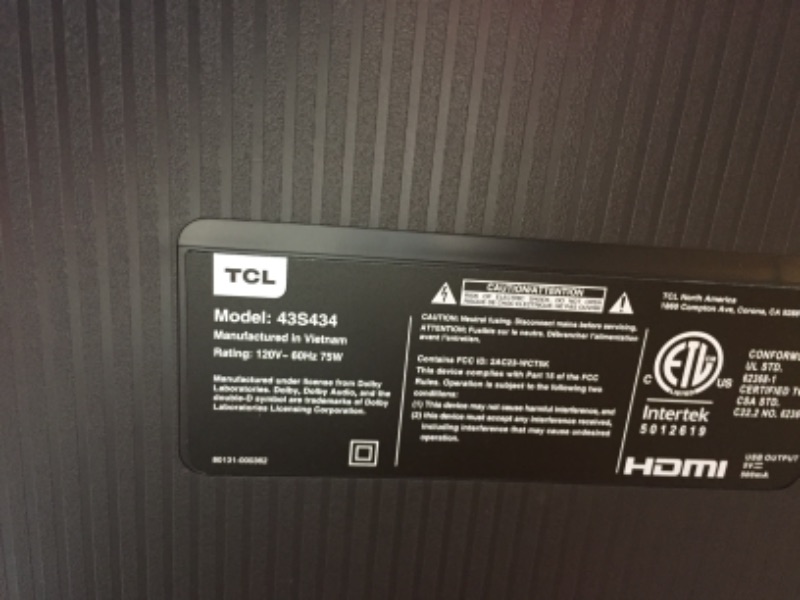 Photo 4 of TCL 43" Class 4-Series 4K UHD HDR Smart Android TV – 43S434