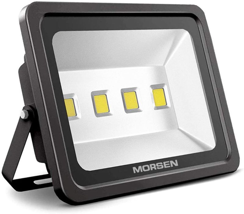 Photo 1 of ETL Listed LED Flood Light, MORSEN 200W Ultra Bright Outdoor Flood Security Lamp 20000lm,6000K Cool White, Waterproof IP65 for Garden,Yard, Party, Playground -Black