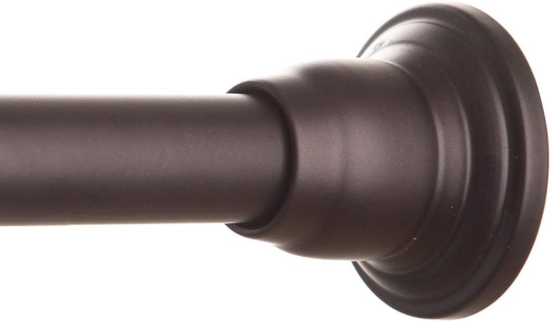 Photo 1 of Rust Proof Aluminum Tension Shower Curtain Rod - Bronze - Adjustable Bathroom Curtain Rod Shower Rod Tension Rod Pole Tension Shower Rod