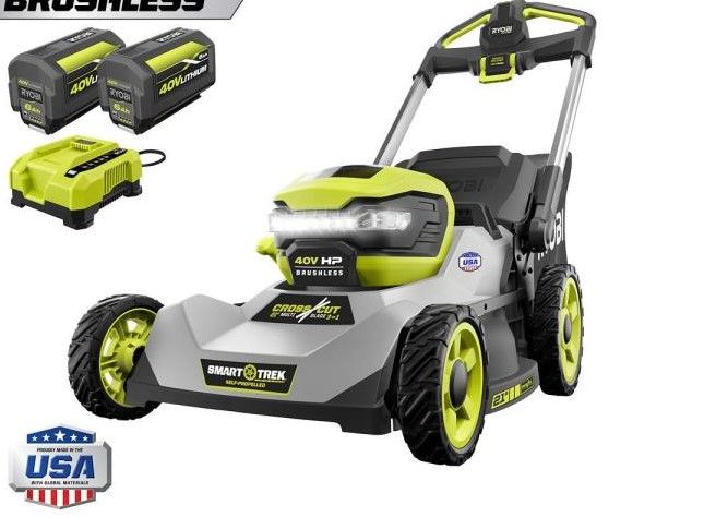 Photo 1 of 40V HP Brushless 21 in. Cordless Battery Walk Behind Dual-Blade Self-Propelled Mower with (2) 6.0 Ah Batteries & Charger
