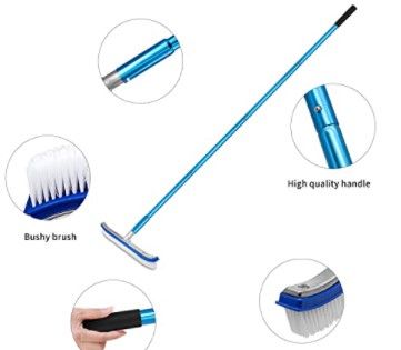Photo 1 of POOL BRUSH AND POLE SET**GREY AND ORANGE**