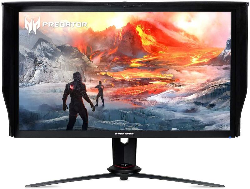 Photo 1 of Acer Predator XB273K Gpbmiipprzx 27" UHD (3840 x 2160) IPS NVIDIA G-SYNC Compatible Monitor with VESA Certified DisplayHDR 400, Quantum Dot, 144Hz, DCI-P3, Delta E<1 (Display Port & HDMI Port), Black