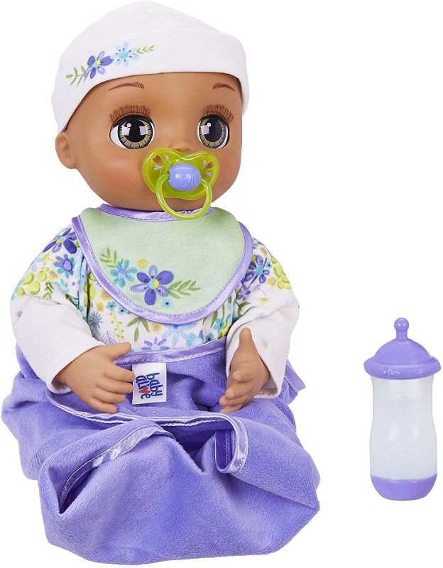 Photo 1 of Baby Alive Real As Can Be Baby: Realistic Brunette Baby Doll, 80+ Lifelike Expressions, Movements & Real Baby Sounds, with Doll Accessories, Toy
