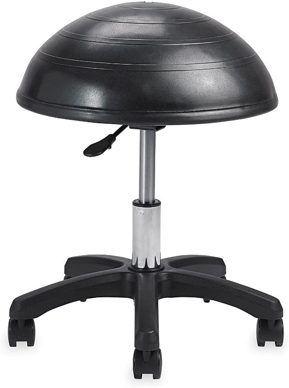 Photo 1 of Gaiam Gym Yoga Exercise Fitness Balance Ball Office Desk Chair Stool, Black, Size: Medium