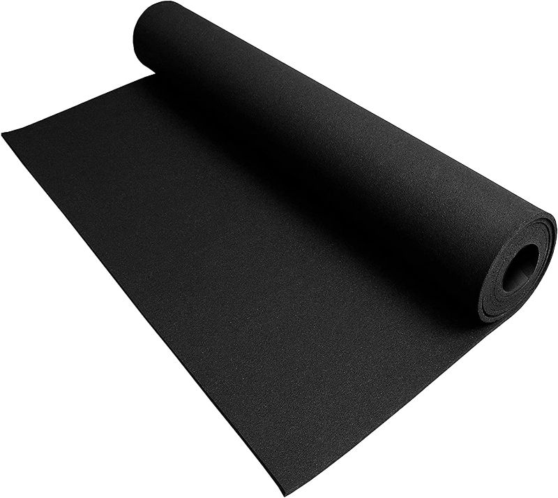 Photo 1 of  Rubber Flooring Roll | Flexible Recycled Rubber Roll Flooring for a Stronger and Safer Basement, Home Gym, Shed, or Trailer 4ft x 15ft 