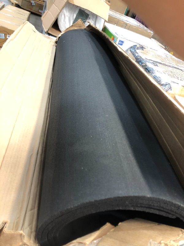 Photo 2 of  Rubber Flooring Roll | Flexible Recycled Rubber Roll Flooring for a Stronger and Safer Basement, Home Gym, Shed, or Trailer 4ft x 15ft 
