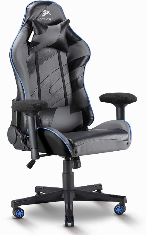 Photo 1 of Atelerix Ventris Gaming Chair - PU Leather, Fabric, & Extra Wide Options - Office or Computer Chair - Tilting & Ergonomic Adjustable Swivel Game Chair w/ 4D Covered Armrests, Headrest & Lumbar Support
