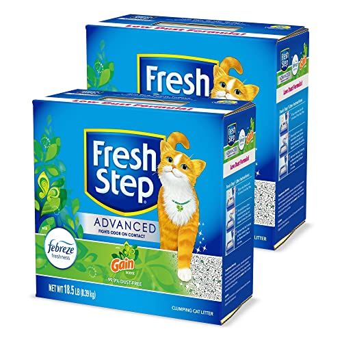 Photo 1 of Fresh Step Advanced Refreshing Gain Scented Clumping Clay Cat Litter, 18.5-lb box, 2 pack