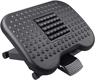 Photo 1 of HUANUO Footrest Under Desk - Adjustable Foot Rest with Massage Texture and Roller, Ergonomic Foot Rest with 3 Height Position, 30 Degree Tilt Angle Adjustment for Home, Office
