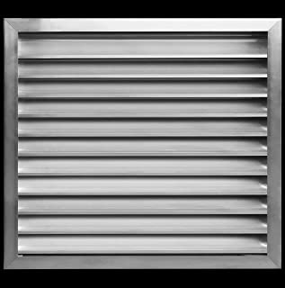 Photo 1 of 18"w X 24"h Aluminum Exterior Vent for Walls & Crawlspace - Waterproof & Rain Block - with Screen Mesh - HVAC Weather Grille [Outer Dimensions: 19.5"w X 25.5"h]
