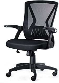 Photo 1 of KOLLIEE Mid Back Mesh Office Chair Ergonomic Swivel Black Mesh Computer Chair Flip Up Arms with Lumbar Support Adjustable Height Task Chair
parts only