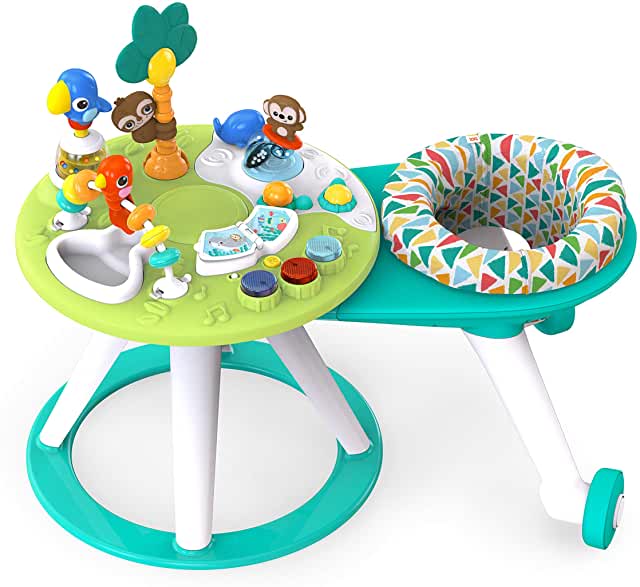 Photo 1 of Bright Starts Around We Go 2-in-1 Walk-Around Baby Activity Center & Table, Tropic Cool, Ages 6 Months+
