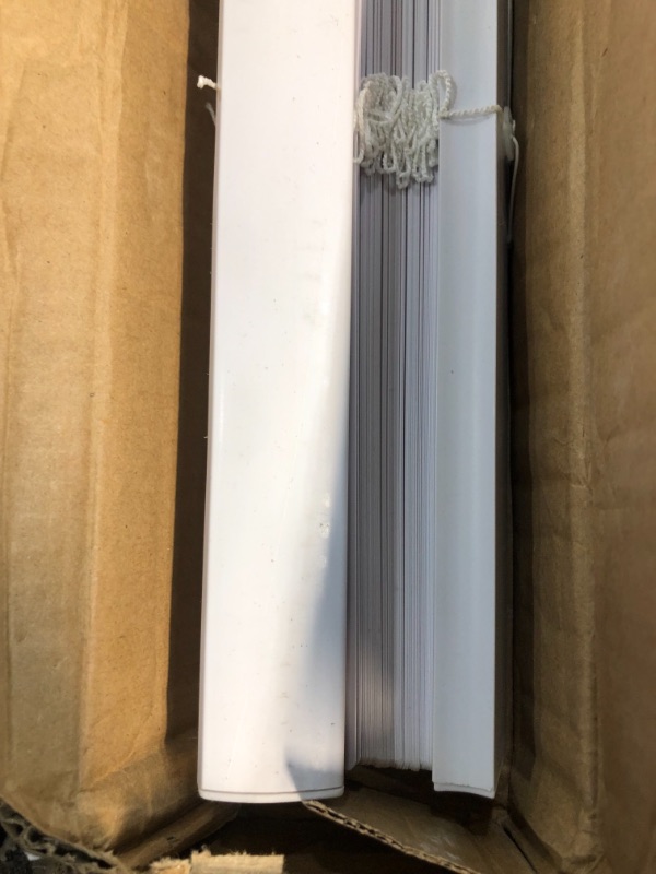 Photo 1 of LOTUS & WINDOWARE 1" Cordless Vinyl Mini Blind, 41" x 48", White
