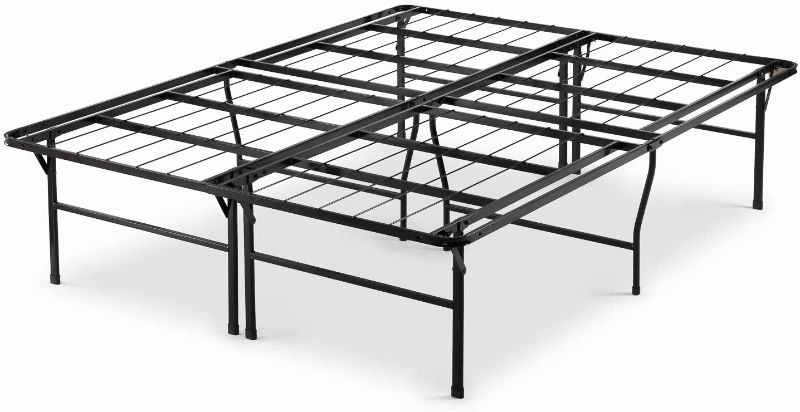 Photo 1 of Zinus Casey 18-Inch SmartBase Mattress Foundation | 4"; High Extra for Under Bed Storage | No Box Spring Required | Queen & Headboard Bracket, Set...
