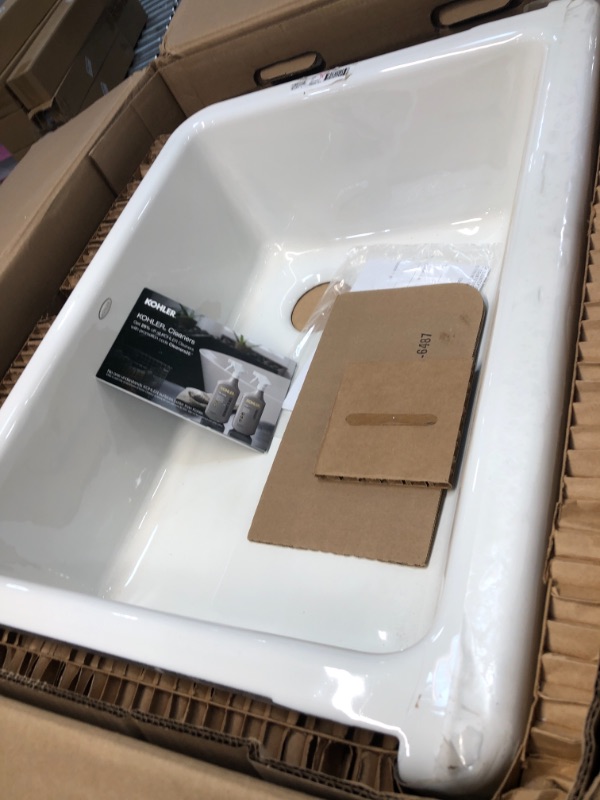 Photo 2 of 33-Inch Farmhouse Kitchen Sink- Fireclay Farmhouse Sink Single Bowl - Apron Front Sink Contemporary European Design - Single Bowl Fireclay Apron Sink 33” - Single Basin Kitchen Sink
