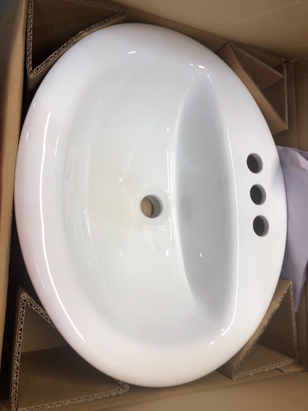 Photo 2 of Aragon Self-Rimming Drop-In Bathroom Sink in White