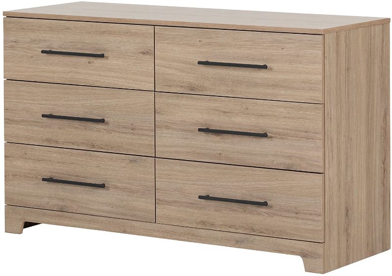 Photo 1 of *MISSING PARTS* South Shore Primo 6-Drawer Double Dresser, Rustic Oak
