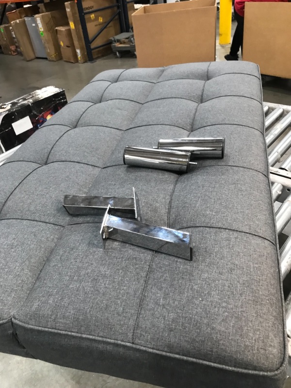 Photo 1 of *BOX 2 OF 2 SET**MISISNG HARDWARE*Serta Rane Convertible Sofa Bed, 66.1" W x 33.1" D x 29.5" H, Charcoal
