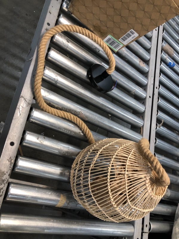Photo 1 of *DIFFERENT THAN DISCRIPTION* Berlato Vintage Industrial Hanging Pendant Light Fixture Rustic Basket Shade for Living Room, Bedroom, Study Room, Hotel, Beach
