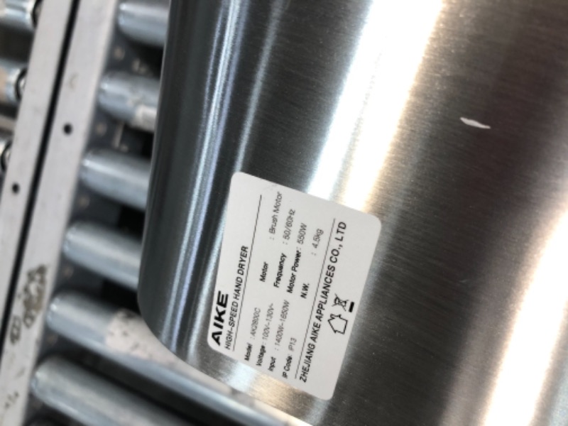 Photo 1 of AIKE AK2903 Heavy Duty Commercial Hand Dryer with Hepa Filter Polished Stainless Steel UL Approved.
