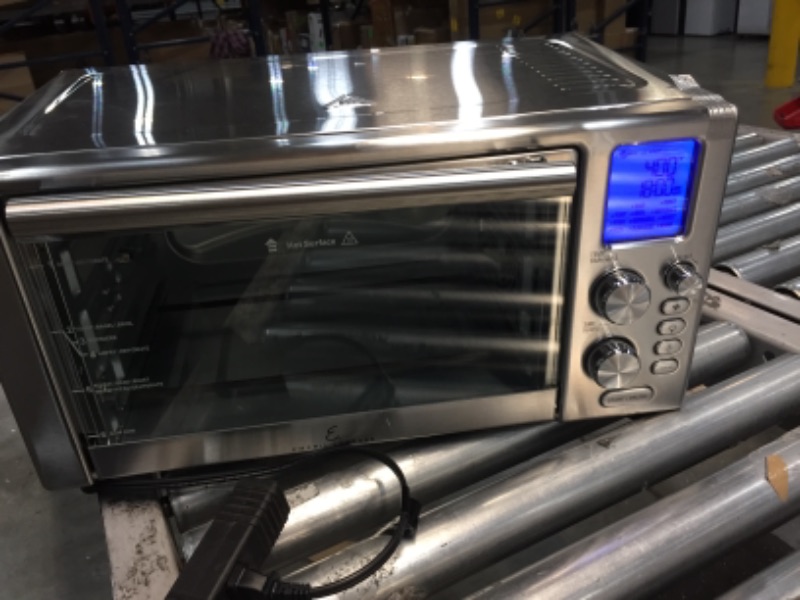 Photo 2 of *READ BELOW*  Emeril Lagasse Power Air Fryer 360 Better Than Convection Ovens Hot Air Fryer Oven, Toaster Oven, Bake, Broil, Slow Cook and More Food Dehydrator, Rotisserie Spit, Pizza Function Cookbook Included Stainless Steel
