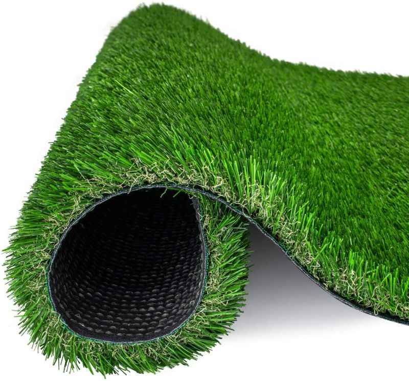 Photo 1 of Artificial Grass Mats Lawn Carpet Customized Sizes, Synthetic Rug Indoor Outdoor Landscape, Fake Faux Turf for Decor-4 ft x 6.5 ft