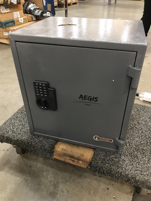 Photo 3 of AEGIS 1.04 cu.ft Security Safe Cabinet Electronic Safe Box Lock Box Fireproof Home Safe for Hotel Office Money Cash Jewelry,Battery and Keys Included
