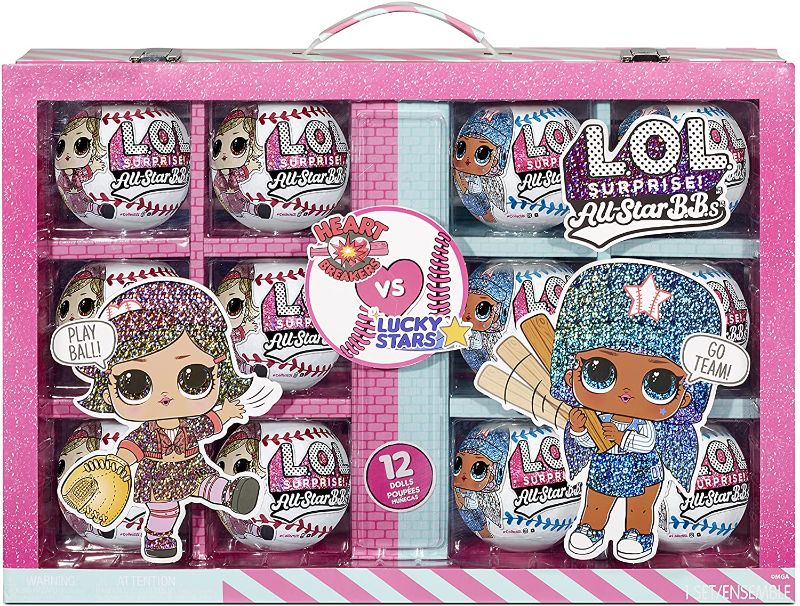 Photo 1 of LOL Surprise All Star Sports Ultimate Collection Series 1 with 12 Sparkly Baseball Dolls, Each 8+ Surprises, Ultra-Rare Beatnik Babe, 2 Teams, Gift for Kids, Toy for Girls Boys Ages 4 5 6 7+ Years Old
