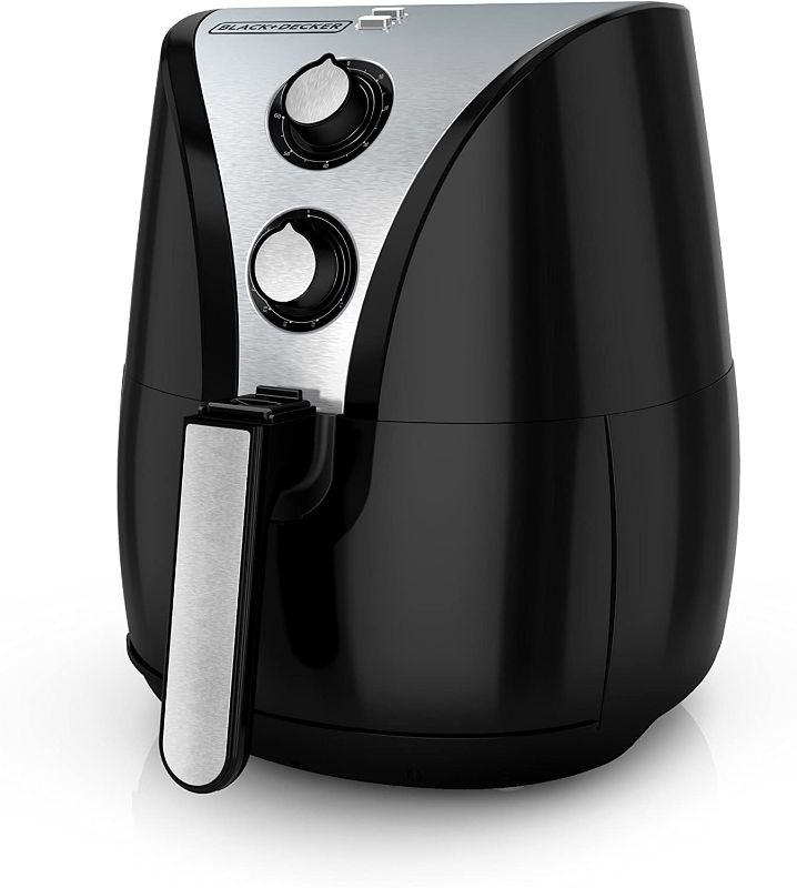 Photo 1 of BLACK+DECKER Purify 2-Liter Air Fryer, Black/Stainless Steel, HF110SBD
