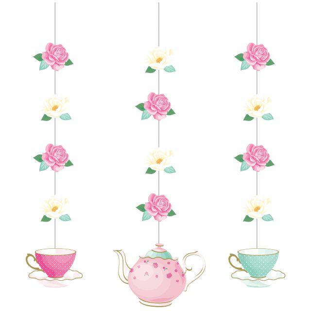 Photo 2 of *3 ITEMS* Creative Converting Floral Tea Party Centerpiece
Creative Converting 340100 Floral Tea Party Hanging Decorations, 3 Count


