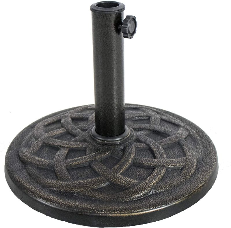 Photo 1 of BACKYARD EXPRESSIONS PATIO · HOME · GARDEN 911554-NM, Bronze Backyard Expressions 21 Pound Umbrella Base for Patio
