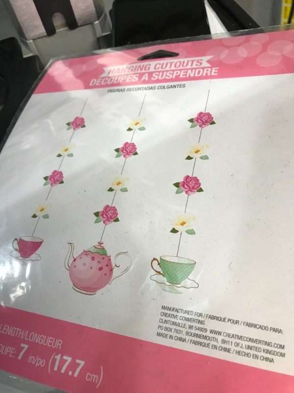 Photo 2 of Creative Converting 340100 Floral Tea Party Hanging Decorations, 3 Count
