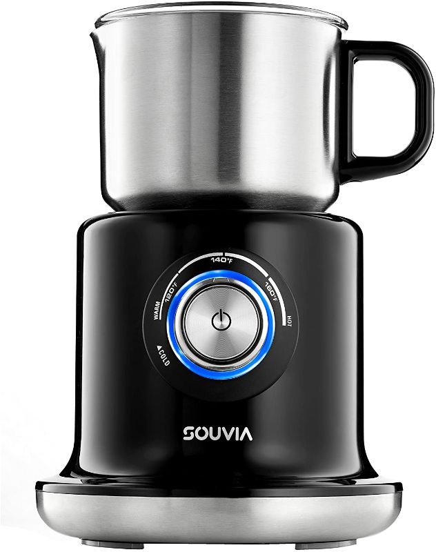 Photo 1 of Souvia Automatic Milk Frother and Steamer, Temperature Control | Electric Foam Maker and Warmer for Latte Coffee Cappuccino, Hot Chocolate (700 ml) Stainless Steel Milk Jug BPA free, Dishwasher Safe
