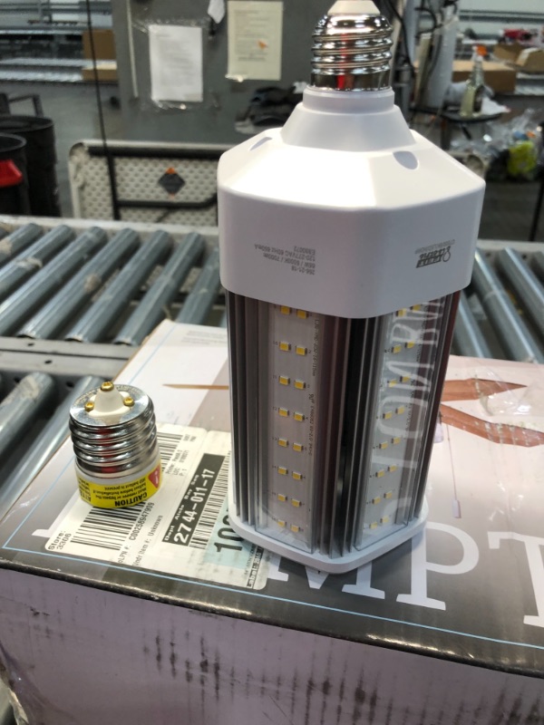 Photo 1 of 400-Watt Equivalent Corn Cob E26 Base with E39 Mogul Adapter High Lumen Daylight (5000K) HID Utility LED Light Bulb
