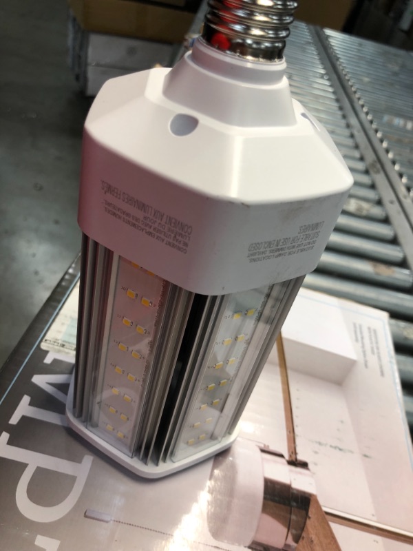 Photo 1 of 400-Watt Equivalent Corn Cob E26 Base with E39 Mogul Adapter High Lumen Daylight (5000K) HID Utility LED Light Bulb
