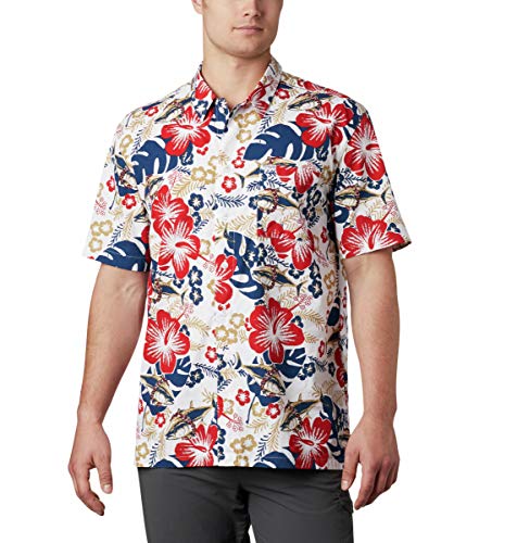 Photo 1 of Columbia Men's Trollers Best Short Sleeve Shirt, Carbon Katuna Vibes Print, 3X
