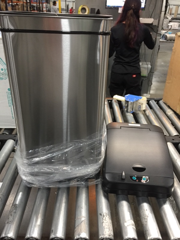 Photo 1 of 13 Gallon Pet-Proof Sensor Trash Can with AbsorbX Odor Filter 