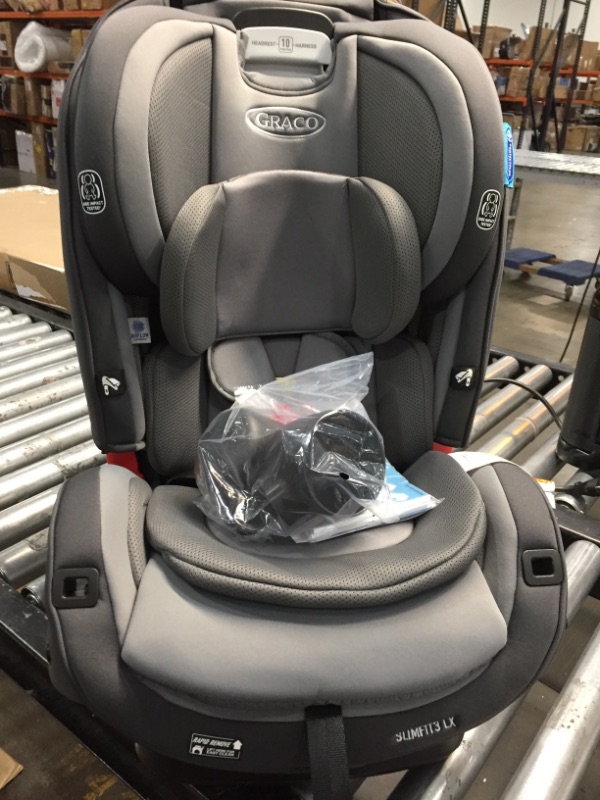 Photo 2 of Graco SlimFit3 LX 3 in 1 Car Seat | Space Saving Car Seat Fits 3 Across in Your Back Seat, Kunningham
