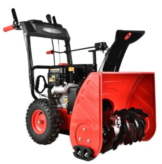 Photo 1 of 24 in. 2-Stage Electric Start Gas Snow Blower with LED Light
