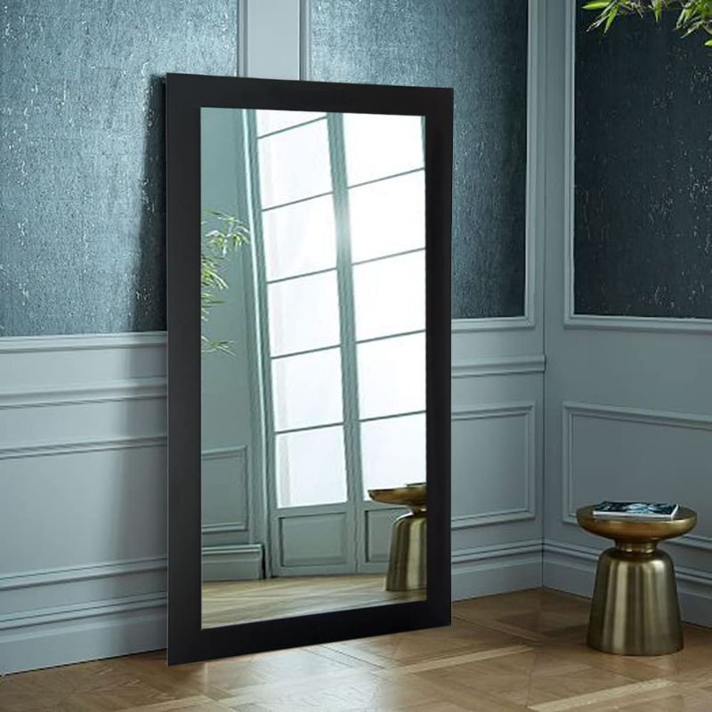 Photo 1 of (Damaged Frame) BrandtWorks, LLC BM002T Oversized Wall Mirror, 32" X 71", Matte Black,32" X 71"
