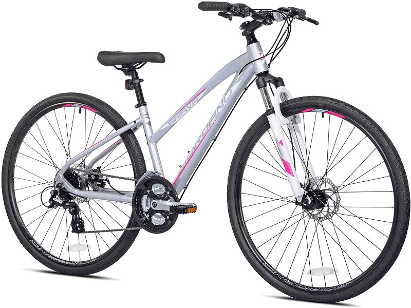 Photo 1 of 700c Women's Giordano Brava Hybrid Comfort Bike, Silver,Medium
