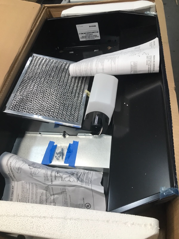 Photo 1 of Broan-NuTone 41000 Series 30 in. Ductless Under Cabinet Range Hood with Light in Black