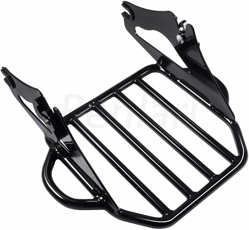 Photo 1 of Benlari Gloss Black Detachable Luggage Rack 2-Up Mounting Rack Compatible for Harley Touring Road King Street Electra Glide 2009-2021
