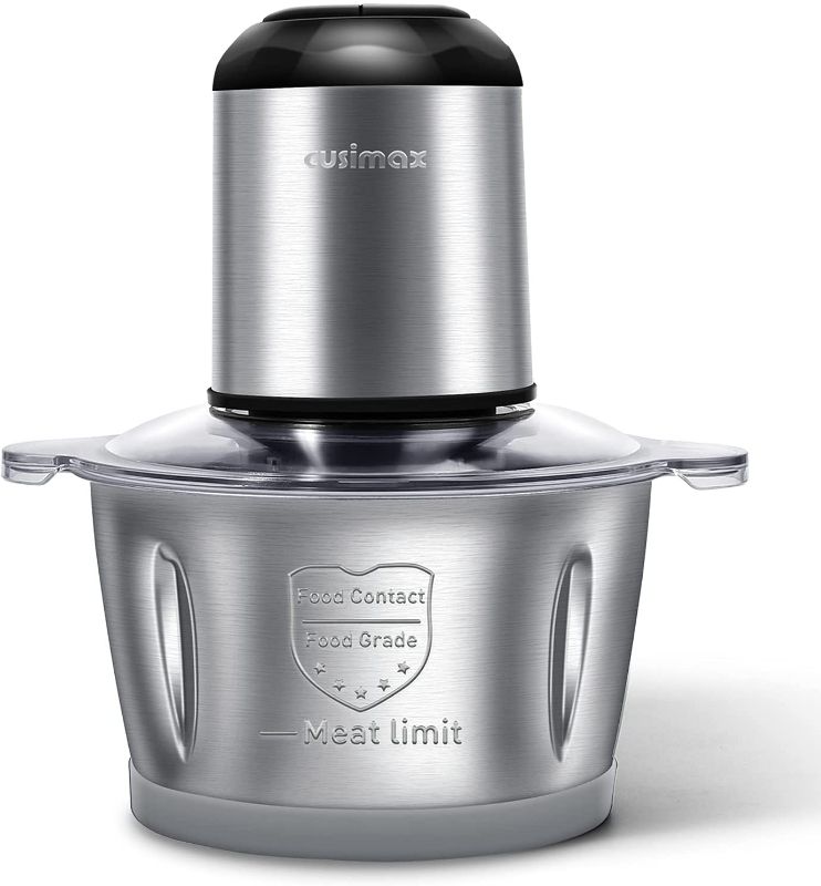 Photo 1 of Electric Food Chopper, Cusimax Food Processor, 350W Meat Grinder with 2L (8-Cup) Stainless Steel Bowl and 4 Sharp Blades, 2-Speed Blender Grinder for Meat, Vegetables, Fruits
PARTS ONLY
