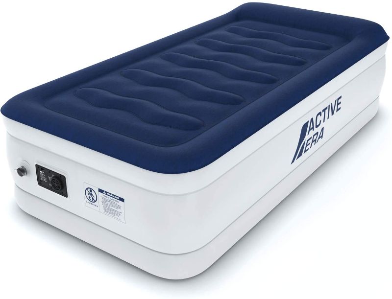 Photo 1 of Active Era Air Mattress with Built-in Pump - Puncture Resistant Air Bed with Waterproof Flocked Top - Elevated Inflatable Mattress Queen, Single, Twin
