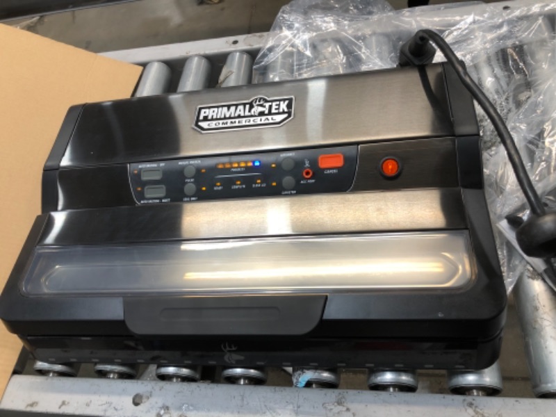 Photo 2 of PrimalTek 15 in" Commercial Grade Vacuum Sealer - User Friendly for Food Savers, 28 in” Vacuum Pressure – Features an Auto Cooling System, Smart Heat Technology, and Vacuum Bag Positioning Guides
