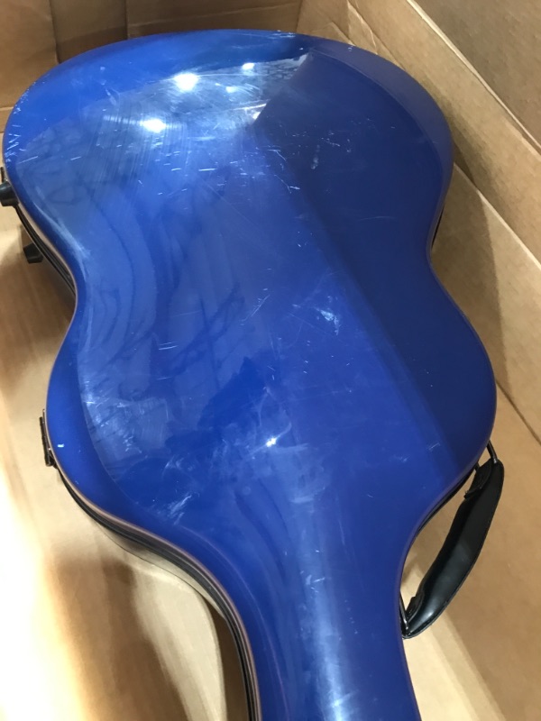 Photo 1 of Crossrock Deluxe Fiberglass Case for 40"/41" Dreadnought Acoustic Guitars-Navy Blue(CRF2021DNVBL)
